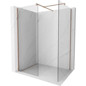 MEXEN/S - Kyoto Sprchová zástena WALK-IN 100 x 85 cm, transparent, ružové zlato 800-100-202-60-00-085 vyobraziť