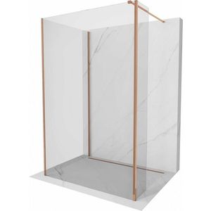 MEXEN/S - Kyoto Sprchová zástena WALK-IN 100 x 95 x 30 cm, transparent, ružové zlato 800-100-095-221-60-00-030 vyobraziť