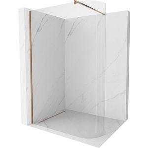 MEXEN/S - Kioto Sprchová zástena WALK-IN zaoblená 80 x 200, transparent 8 mm, růžové zlato 800-080-101-60-06 vyobraziť