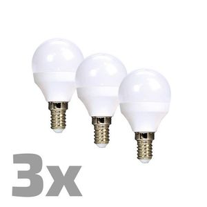 Žiarovka LED E14 6W miniGLOBE biela teplá ECOLUX SOLIGHT WZ433-3 3ks vyobraziť