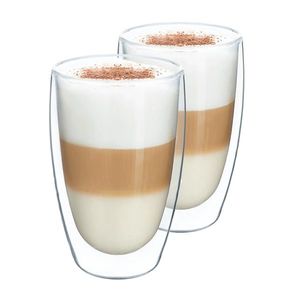 KONDELA Hotcool Typ 2 termo pohár na latte (2 ks) 450 ml priehľadná vyobraziť