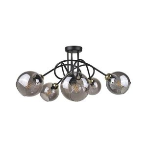 Keter Lighting Prisadený luster RIN 5xE27/60W/230V čierna/zlatá vyobraziť