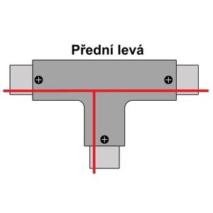 T-LED T spojka pre vstavanú 3F lištu Vyberte variantu: Ľavá predná biela 105683 vyobraziť