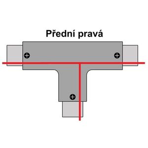 T-LED T spojka pre vstavanú 3F lištu Vyberte variantu: Pravá predná biela 105684 vyobraziť