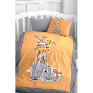 4-dielne bavlnené detské obliečky do postieľky s plachtou 100x150 cm Orange Animal – Mila Home vyobraziť