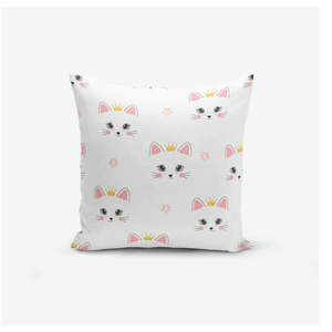 Detská obliečka na vankúš 43x43 cm White Pink Cat – Mila Home vyobraziť