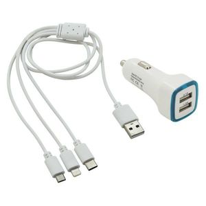 Nabíjačka na telefón USB 3 in1 (micro USB, iPhone, USB C) vyobraziť