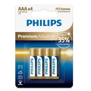 Philips Batéria AAA 1, 5 V Premium Alkaline, 4 ks vyobraziť