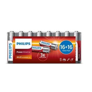 Philips Batéria AA 1, 5 V Power Alkaline, 32 ks vyobraziť