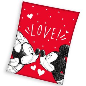 Carbotex Detská deka Mickey a Minnie Mouse Love, 130 x 160 cm vyobraziť