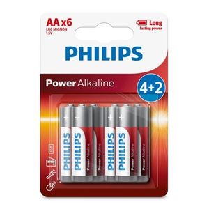 Philips Batéria AA 1, 5 V Power Alkaline, 4 + 2 ks vyobraziť