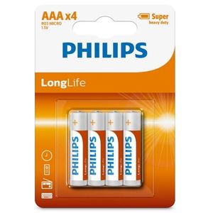 Philips Batéria AAA 1, 5 V LongLife, 4 ks vyobraziť