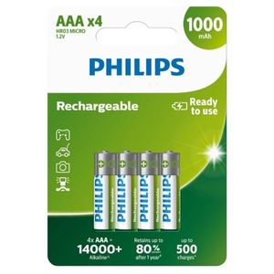 Philips Nabíjacia batéria AAA 1, 2 V, 4 ks vyobraziť