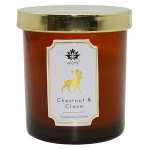 Arome Sviečka vo farebnom skle s viečkom, Chestnut & Clove, 125 g vyobraziť