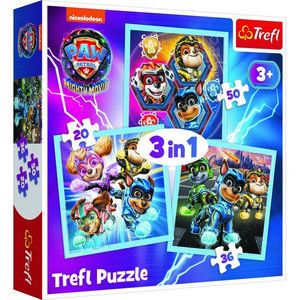 Puzzle 3v1 Mocné šteňatá Labková patrola/Paw Patrol, 20x19, 5 cm, v krabici 28x28x6 cm vyobraziť