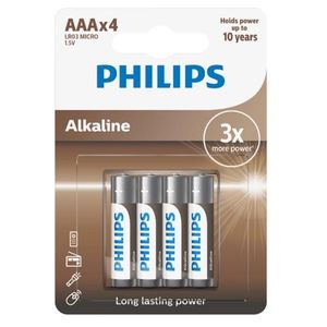 Philips Batéria AAA Entry Alkaline, 4 ks vyobraziť