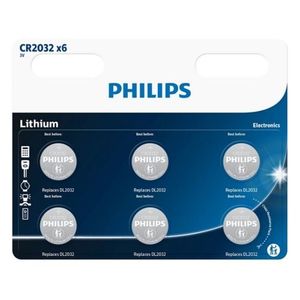 Philips Batéria CR2032 3 V, lítiová gombíková, 6 ks vyobraziť