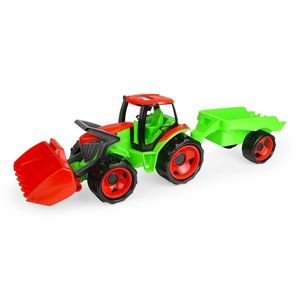 Lena Traktor s lyžicou Giga Trucks s vlekom plast 62cm v krabici 72x40x28cm 02136 vyobraziť