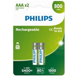 Philips Nabíjacia batéria AAA 1, 2 V, 2 ks vyobraziť