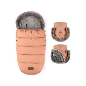 Petite&Mars PETITE&MARS - SADA Detský fusak 4v1 COMFY + rukávniky na kočík Pastel Peach vyobraziť