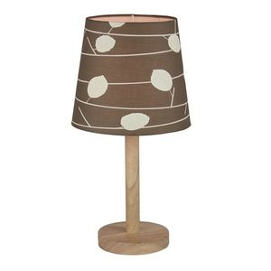 Stolná lampa, drevo/látka vzor listy, QENNY TYP 6 LT6026 vyobraziť