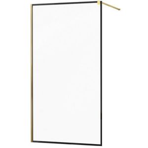 MEXEN/S - KIOTO Sprchová zástena WALK-IN 60x200 cm 8 mm, čierna, čierny profil 800-060-101-70-70 vyobraziť