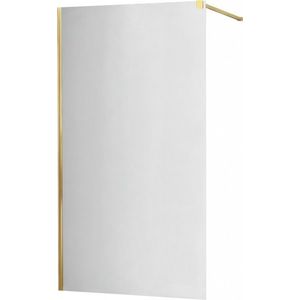 MEXEN/S - KIOTO Sprchová zástena WALK-IN 90x200 cm 8 mm, zlatá, zrkadlové sklo 800-090-101-50-50 vyobraziť