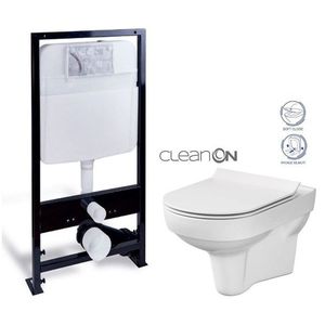 PRIM predstenový inštalačný systém bez tlačidla + WC CERSANIT CITY NEW CLEANON + WC SEDENIE SLIM PRIM_20/0026 X CI2 vyobraziť