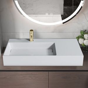 REA - Umývadlo Archi 90 CM White na dosku - konglomerát REA-U4301 vyobraziť