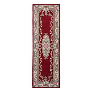 Červený vlnený koberec Flair Rugs Aubusson, 67 x 210 cm vyobraziť