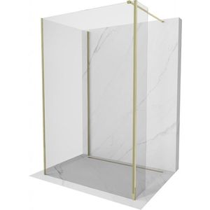 MEXEN/S - Kioto Sprchová zástena WALK-IN 90 x 70 x 30 cm, transparent, zlatá 800-090-070-221-50-00-030 vyobraziť