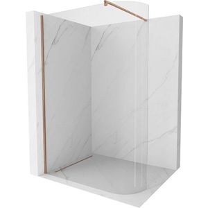 MEXEN/S - Kioto Sprchová zástena WALK-IN Walk-in 100 x 200 cm, transparent 8 mm, meď kartáčovaná 800-100-101-65-06 vyobraziť