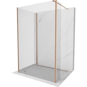 MEXEN/S - Kioto Sprchová zástena WALK-IN 90 x 70 x 30 cm, transparent, meď kartáčovaná 800-090-070-221-65-00-030 vyobraziť