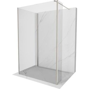 MEXEN/S - Kioto Sprchová zástena WALK-IN 90 x 70 x 30 cm, transparent, nikel kartáčovaná 800-090-070-221-97-00-030 vyobraziť