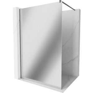 MEXEN/S - Kioto Sprchová zástena WALK-IN 90 x 200, zrkadlové 8 mm, grafit kartáčovaná 800-090-101-66-50 vyobraziť