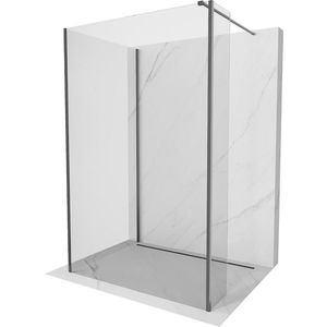 MEXEN/S - Kyoto Sprchová zástena WALK-IN 90 x 70 x 30 cm, transparent, grafit kartáčovaná 800-090-070-221-66-00-030 vyobraziť