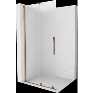 MEXEN/S - Velar Sprchová zástena posuvná Walk-in 70 x 200 cm, dekor 8 mm, ružové zlato 871-070-000-33-60 vyobraziť