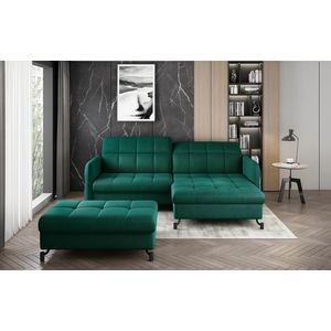 ELTAP ROHOVY LORELLE + POUF, MONOLITH 37, DARK GREEN, RIGHT, 27608 vyobraziť