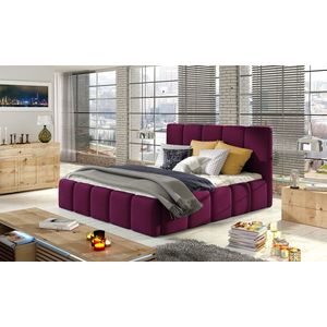 ELTAP POSTEL EDVIGE + DREVENY KARKAS + PLYNOVY ZDVIHAC + KONTAJNER 180X200, MAT VELVET 68, DARK PURP vyobraziť