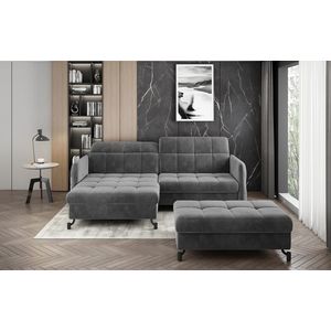 ELTAP ROHOVY LORELLE + POUF, PAROS 06, DARK GRAY, LEFT, 27589 vyobraziť