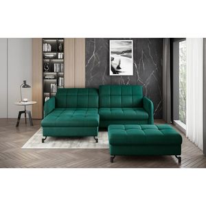 ELTAP ROHOVY LORELLE + POUF, MONOLITH 37, DARK GREEN, LEFT, 27580 vyobraziť