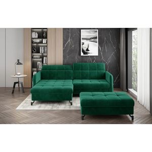 ELTAP ROHOVY LORELLE + POUF, KRONOS 19, DARK GREEN, LEFT, 27579 vyobraziť