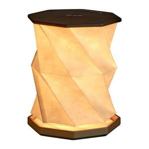 Čierna LED stolová lampa (výška 18 cm) Twist Hexagon – Gingko vyobraziť