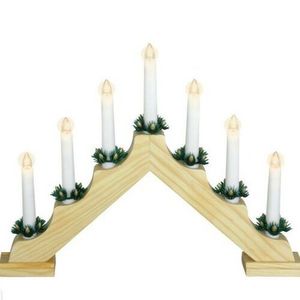 LED Drevený svietnik Advent, 7x LED, 41 x 30 x 5, 5 cm vyobraziť