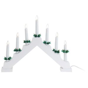 Vianočný svietnik Candle Bridge biela, 7 LED vyobraziť