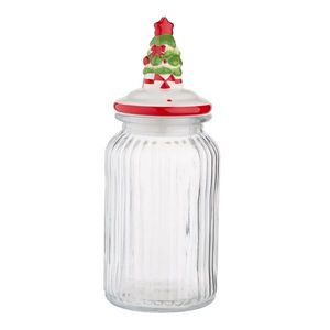 Altom Sklenená dóza s keramickým viečkom Christmas Tree 900 ml vyobraziť