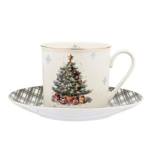 Altom Porcelánová šálka s podšálkou Christmas Tree 260 ml vyobraziť