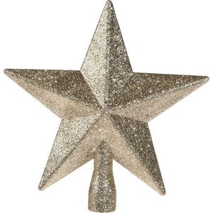 Vianočná špička na stromček Glitter star zlatá, 19 x 19 x 5 cm vyobraziť