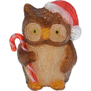 Vianočná LED dekorácia Candy owl, 24 cm vyobraziť