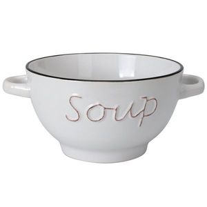 Kameninová miska na polévku SOUP 650 ml bílá vyobraziť